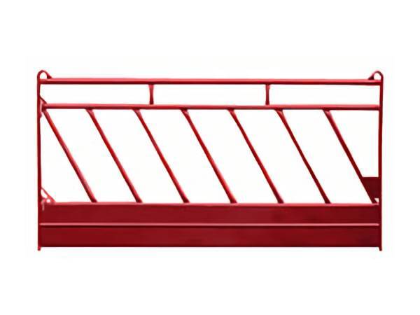 A red feeder panel BFP-6 with slanted bars, reinforced top corners and kick panel